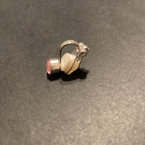 ⭐️ Pink 🌸Stud Silver Clip-On Earrings - Picture 3 of 6